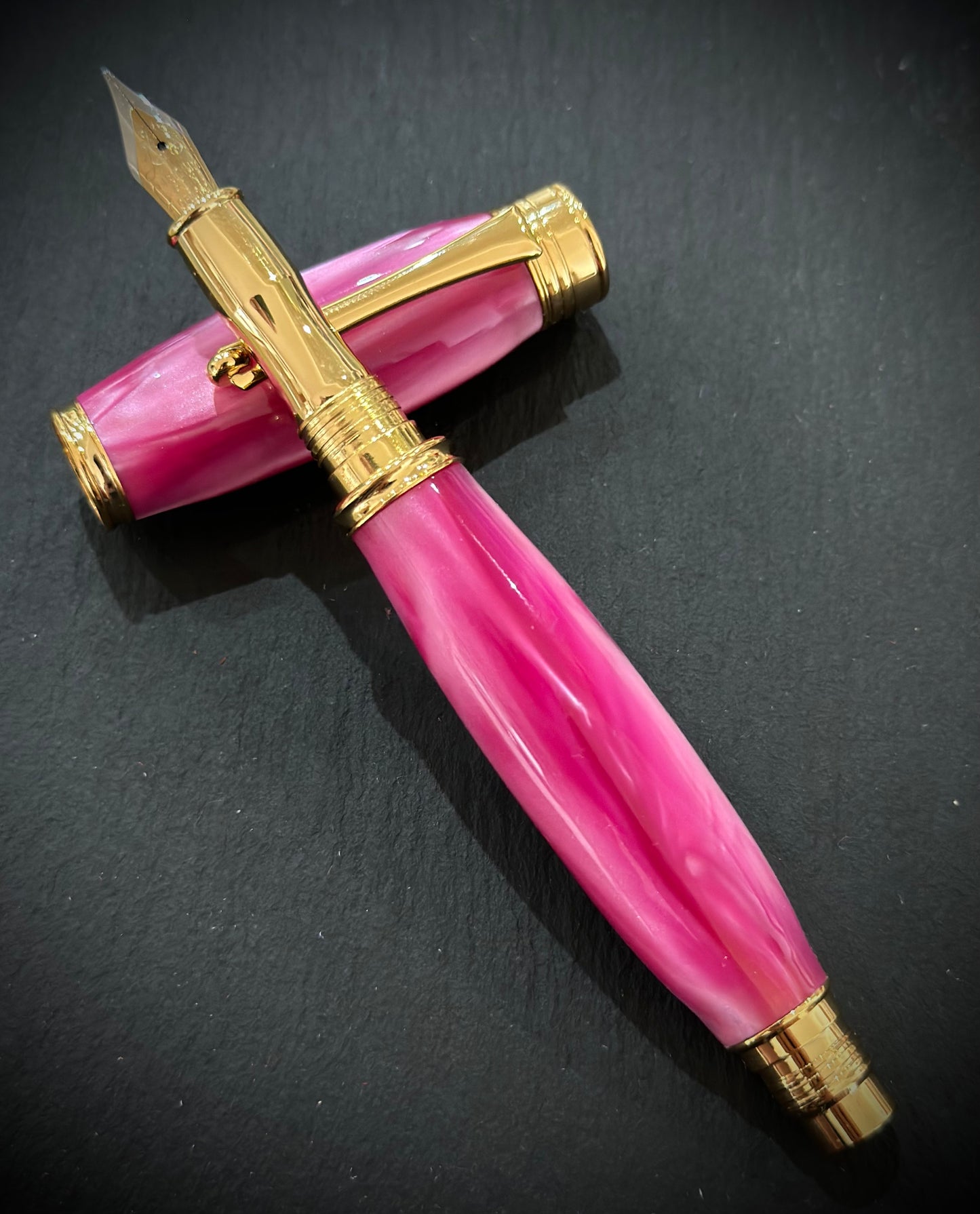 Candy Pink Pearl Acrylic fountain pen.